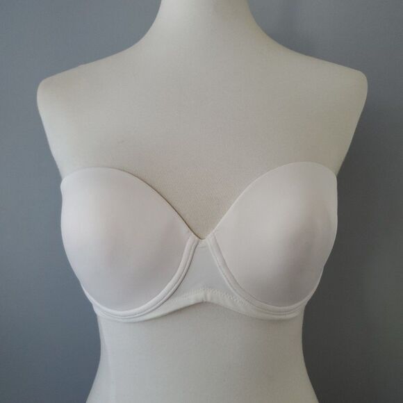 Victoria's Secret White Body By Victoria Strapless Multi Way Bra Womens 34C VTG - Picture 9 of 9